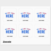 STIJLVOL MODERN WIT GEVERIFIEERD BRANDED VIERKANTE STICKER (Vel)