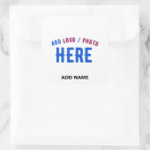 STIJLVOL MODERN  WIT GEVERIFIEERD BRANDED VIERKANTE STICKER (Tas)