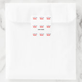 STIJLVOL MODERN  WIT GEVERIFIEERD BRANDED VIERKANTE STICKER (Tas)