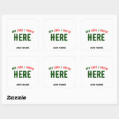 STIJLVOL MODERN  WIT GEVERIFIEERD BRANDED VIERKANTE STICKER (Vel)