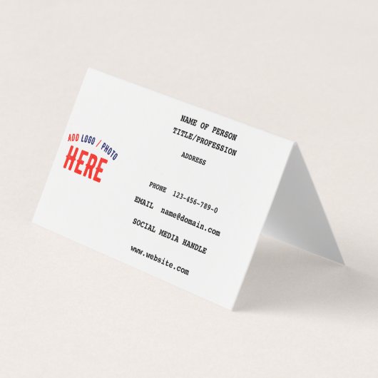 STIJLVOL MODERN  WIT GEVERIFIEERD BRANDED VISITEKAARTJE (Voorkant)