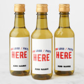 STIJLVOL MODERN  WIT GEVERIFIEERD BRANDED WIJN ETIKET (Flessen)