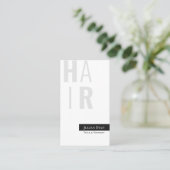 Stijlvol modern wit kapper Visitekaartje (Staand voorkant)