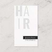 Stijlvol modern wit kapper Visitekaartje (Voorkant)