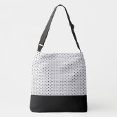 Stijlvol, modern zwart, geometrisch patroon crossbody tas (Achterkant)