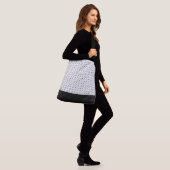 Stijlvol, modern zwart, geometrisch patroon crossbody tas (Op model)