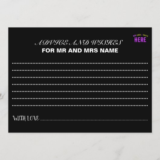 STIJLVOL MODERN ZWART GEVERIFIEERD BRANDED ADVIESKAART (Voorkant)