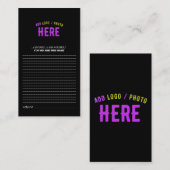 STIJLVOL MODERN  ZWART GEVERIFIEERD BRANDED ADVIESKAART (Voorkant / Achterkant)