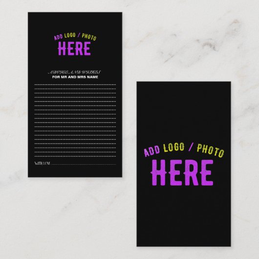 STIJLVOL MODERN  ZWART GEVERIFIEERD BRANDED ADVIESKAART (Voorkant / Achterkant)