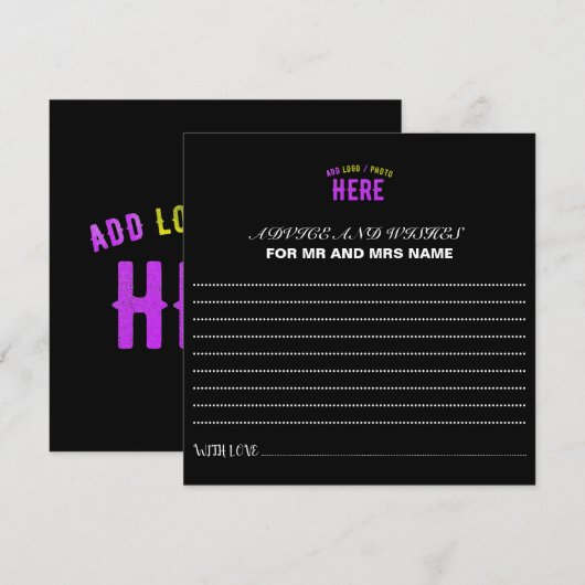 STIJLVOL MODERN  ZWART GEVERIFIEERD BRANDED ADVIESKAART (Voorkant / Achterkant)