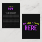 STIJLVOL MODERN  ZWART GEVERIFIEERD BRANDED ADVIESKAART (Voorkant / Achterkant)