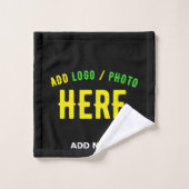 STIJLVOL MODERN  ZWART GEVERIFIEERD BRANDED BAD HANDDOEK (Wasdoekje)