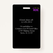 STIJLVOL MODERN ZWART GEVERIFIEERD BRANDED BADGE (Achterkant)