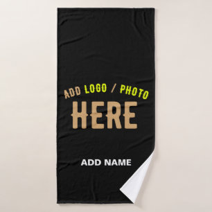 STIJLVOL MODERN ZWART GEVERIFIEERD BRANDED BADHANDDOEK