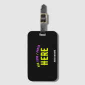 STIJLVOL MODERN  ZWART GEVERIFIEERD BRANDED BAGAGELABEL (Voorkant (verticaal))