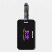 STIJLVOL MODERN ZWART GEVERIFIEERD BRANDED BAGAGELABEL (Achterkant verticaal)