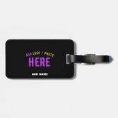 STIJLVOL MODERN ZWART GEVERIFIEERD BRANDED BAGAGELABEL (Achterkant horizontaal)