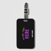 STIJLVOL MODERN  ZWART GEVERIFIEERD BRANDED BAGAGELABEL (Voorkant (verticaal))
