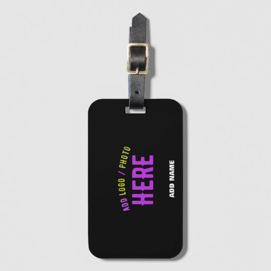 STIJLVOL MODERN  ZWART GEVERIFIEERD BRANDED BAGAGELABEL (Voorkant (verticaal))