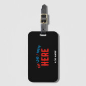 STIJLVOL MODERN  ZWART GEVERIFIEERD BRANDED BAGAGELABEL (Voorkant (verticaal))