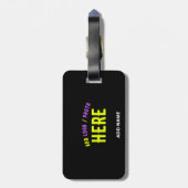 STIJLVOL MODERN  ZWART GEVERIFIEERD BRANDED BAGAGELABEL (Achterkant verticaal)