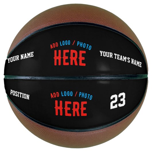 STIJLVOL MODERN ZWART GEVERIFIEERD BRANDED BASKETBAL (Voorkant)