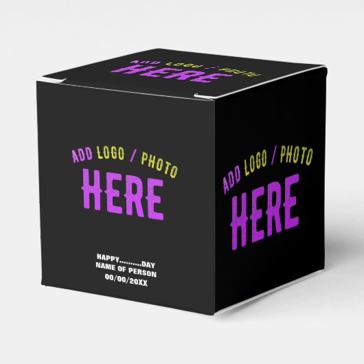 STIJLVOL MODERN  ZWART GEVERIFIEERD BRANDED BEDANKDOOSJES (Voorkant Zijde)