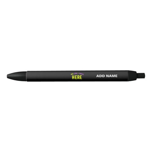 STIJLVOL MODERN ZWART GEVERIFIEERD BRANDED BLAUWE INKT PEN (Voorkant)