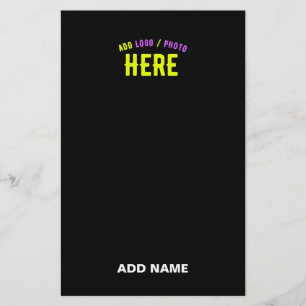 STIJLVOL MODERN ZWART GEVERIFIEERD BRANDED BRIEFPAPIER