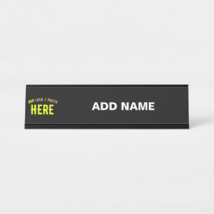 STIJLVOL MODERN  ZWART GEVERIFIEERD BRANDED BUREAU NAAMBORDJE