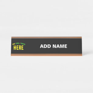 STIJLVOL MODERN ZWART GEVERIFIEERD BRANDED BUREAU NAAMBORDJE