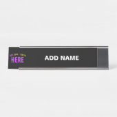 STIJLVOL MODERN ZWART GEVERIFIEERD BRANDED BUREAU NAAMBORDJE (Voorkant)