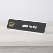 STIJLVOL MODERN  ZWART GEVERIFIEERD BRANDED BUREAU NAAMBORDJE (Voorkant)