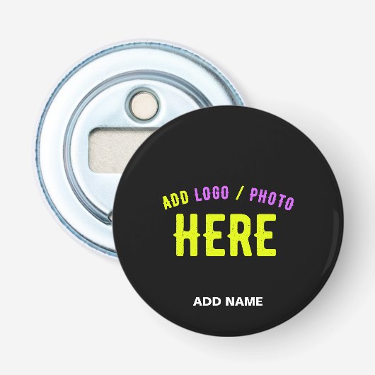 STIJLVOL MODERN ZWART GEVERIFIEERD BRANDED BUTTON FLESOPENER (Voorkant)