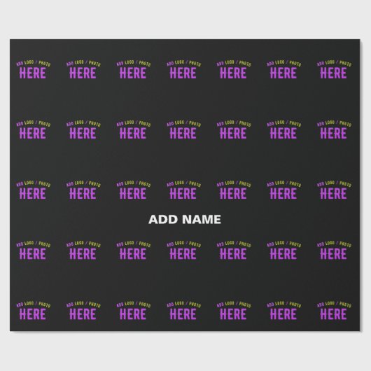 STIJLVOL MODERN  ZWART GEVERIFIEERD BRANDED CADEAUPAPIER (Vlak)