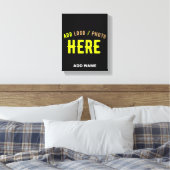 STIJLVOL MODERN ZWART GEVERIFIEERD BRANDED CANVAS AFDRUK (Insitu (Slaapkamer))