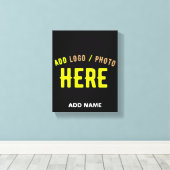 STIJLVOL MODERN ZWART GEVERIFIEERD BRANDED CANVAS AFDRUK (Insitu (Houten vloer))