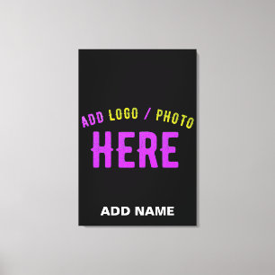 STIJLVOL MODERN ZWART GEVERIFIEERD BRANDED CANVAS AFDRUK