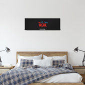 STIJLVOL MODERN ZWART GEVERIFIEERD BRANDED CANVAS AFDRUK (Insitu (Slaapkamer))