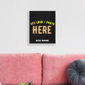 STIJLVOL MODERN ZWART GEVERIFIEERD BRANDED CANVAS AFDRUK (Insitu (Woonkamer))