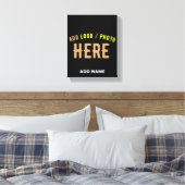 STIJLVOL MODERN ZWART GEVERIFIEERD BRANDED CANVAS AFDRUK (Insitu (Slaapkamer))