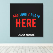 STIJLVOL MODERN ZWART GEVERIFIEERD BRANDED CANVAS AFDRUK (Insitu (Houten vloer))