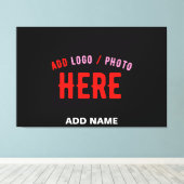 STIJLVOL MODERN ZWART GEVERIFIEERD BRANDED CANVAS AFDRUK (Insitu (Houten vloer))