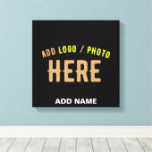 STIJLVOL MODERN ZWART GEVERIFIEERD BRANDED CANVAS AFDRUK (Insitu (Houten vloer))