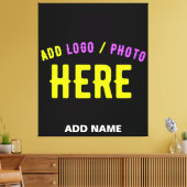 STIJLVOL MODERN  ZWART GEVERIFIEERD BRANDED CANVAS AFDRUK (Insitu (Woonkamer))