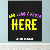 STIJLVOL MODERN  ZWART GEVERIFIEERD BRANDED CANVAS AFDRUK (Insitu (Houten vloer))