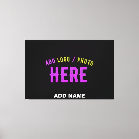 STIJLVOL MODERN ZWART GEVERIFIEERD BRANDED CANVAS AFDRUK (Voorkant)