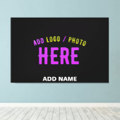 STIJLVOL MODERN ZWART GEVERIFIEERD BRANDED CANVAS AFDRUK (Insitu (Houten vloer))