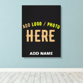 STIJLVOL MODERN  ZWART GEVERIFIEERD BRANDED CANVAS AFDRUK (Insitu (Houten vloer))