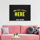 STIJLVOL MODERN ZWART GEVERIFIEERD BRANDED CANVAS AFDRUK (Insitu (Woonkamer))